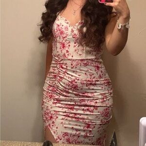 Shein pink floral dress size S